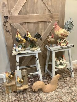 Rooster And Chicken Collection Sold Separately Or Make Offer For All. Prices In The Picture