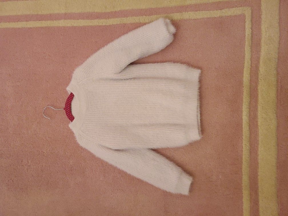 Little Girls Pink Sweater With Fleece Lining Size 5