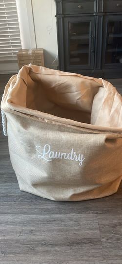 Large Canvas Laundry Basket with Liner