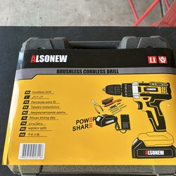 Alsonew Brushless Cordless Drill Kit new in case