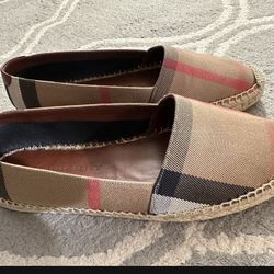 💯 Authentic Burberry Espadrille Flats 38 1/2