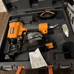 RIDGID Coil Roofing Nailer & box of nails