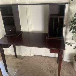 Desk With Side Storage Small Drawer 