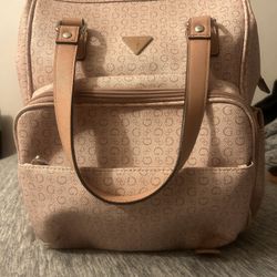 Pink Guess Diaper Backpack 