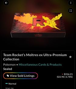 Team Rocket Moltress UPC sealed