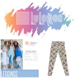 LuLaRoe Black and White Geometric Leggings GUC SZ Tall & Curvy (has stretch)