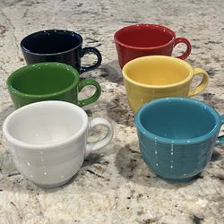 6 Vintage Fiesta Ware Tea/Coffee Cups 