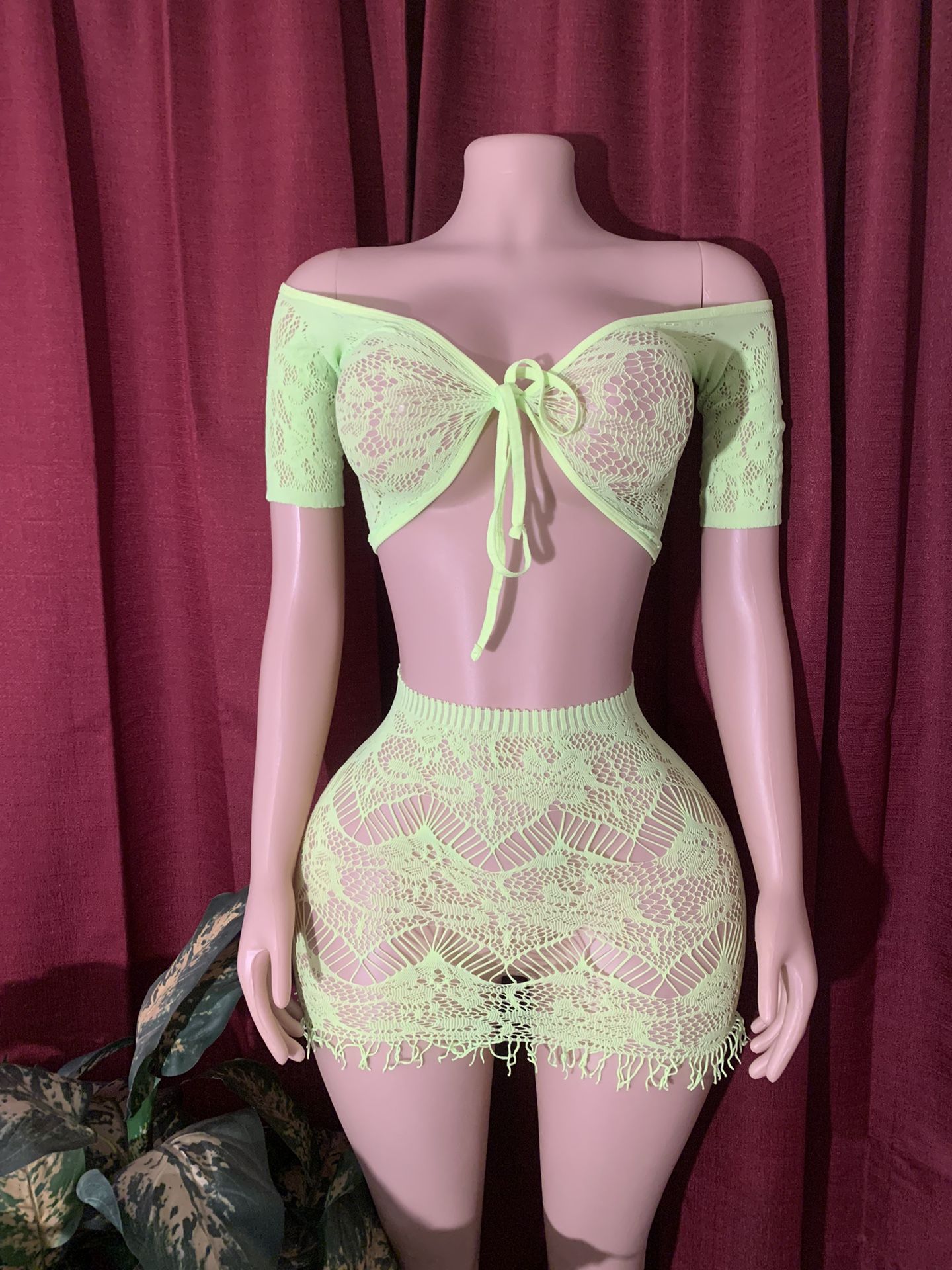 Exotic Dancer Fishnet Stripper Dancewear Outfits