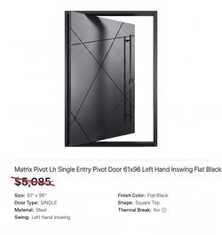 Matrix Pivot Left Hand Inswing Door