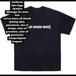 Print Shirts/Hoodies/Bags- $0