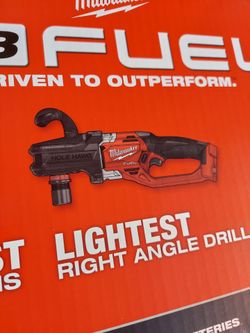 New Milwaukee FUEL Cordless 7/16" Hole Hawg Right Angle Drill M18 - Tool Only.