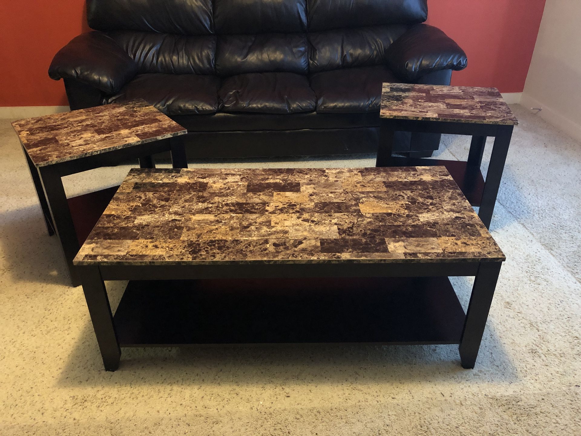 Coffee Table and Two End Tables.