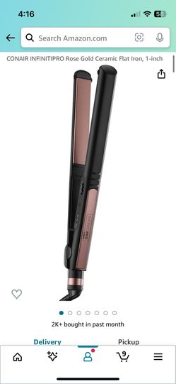 CONAIR INFINITIPRO Rose Gold Ceramic Flat Iron,
