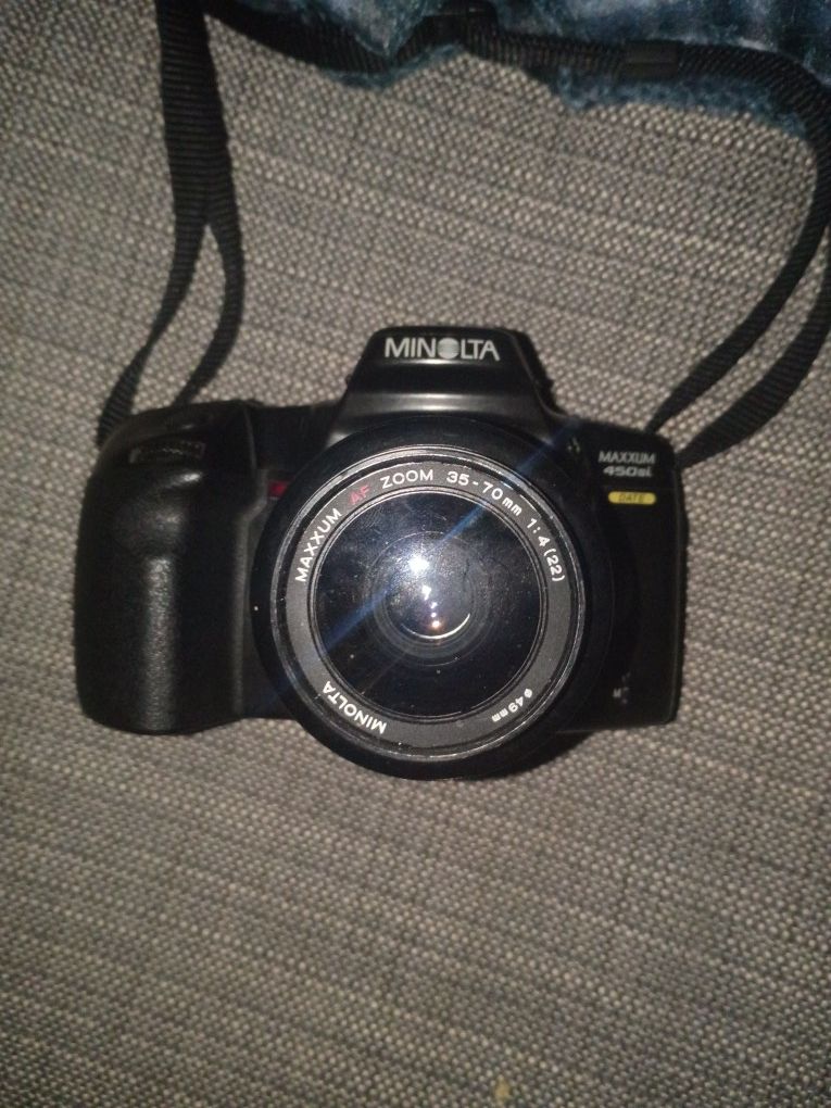 Minolta Film Camera and Lens 