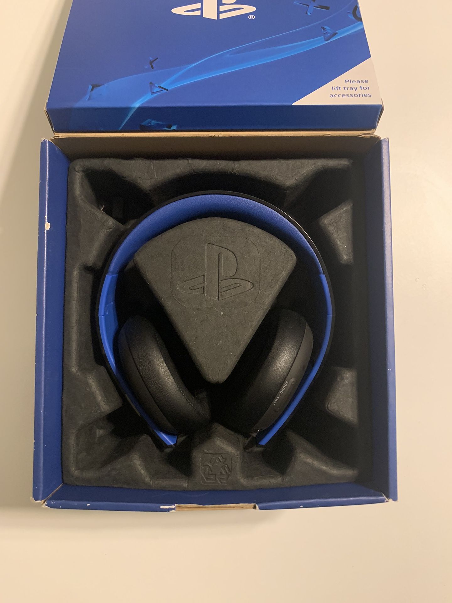 Sony - 20th Anniversary Edition Gold Stereo Headset for PlayStation 4 and PlayStation 3 - Blue