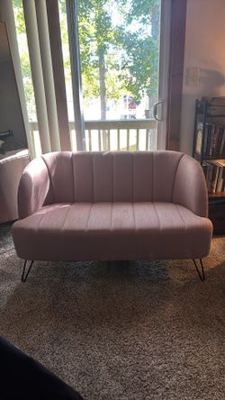 Blush Pink Love Seat