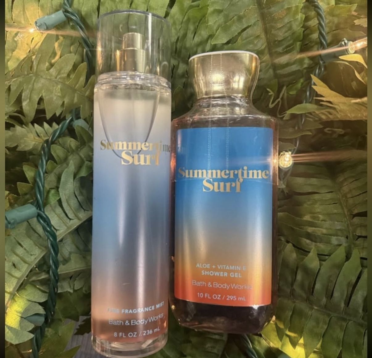 Bath & Body Works Summertime Surf Fragrance Mist and Shower Gel Set