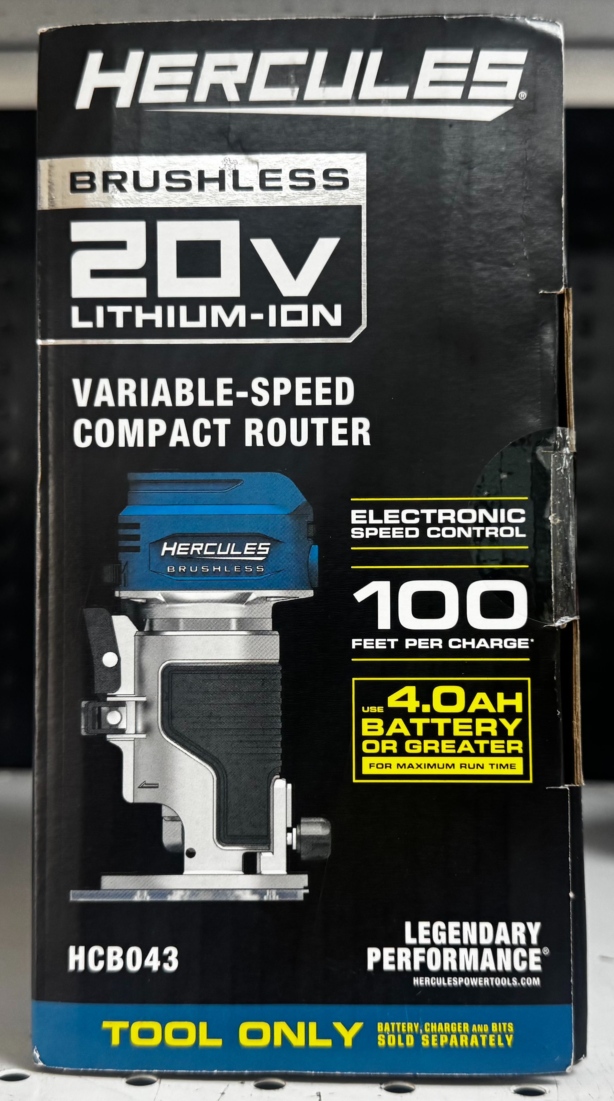 New Hercules Brushless Cordless Compact Router 20V Tool Only HCB043