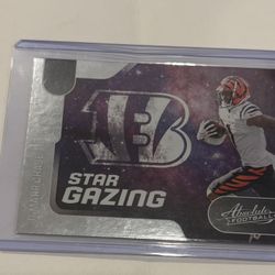 Absolute Football Star Gazing Jamarr Chase #1 Cincinnati Bengals Rookie Card