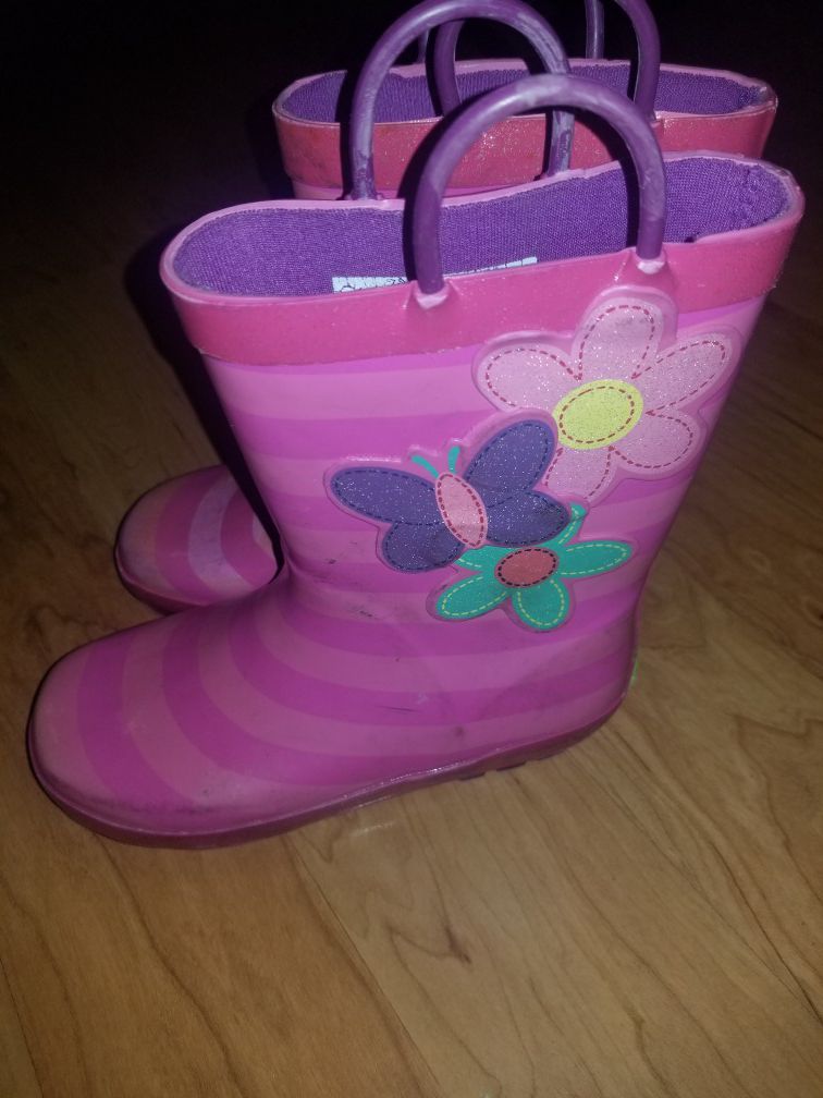 Rain boots Size 12 girls