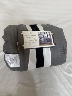 Solid Texture Stripe Quilt Queen/Full