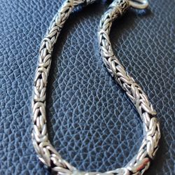Sterling Silver 925 Byzantine Bracelet 5mm 8inch