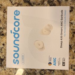 Soundcore - by Anker Sleep A30 Smart Wireless Bluetooth ANC In-Ear Sleep Earbuds for General Use - Moonlit White