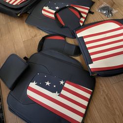 GXT Patriotic American Flag Seat Covers Leather 
