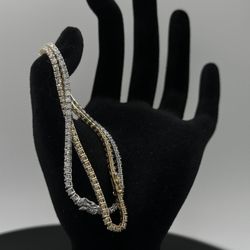 14k White Or Yellow Gold 3ctw Lab Grown Diamond Tennis Bracelets 
