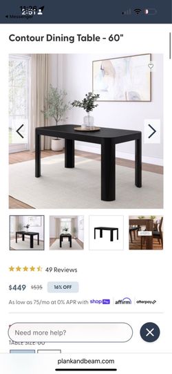 Dining table