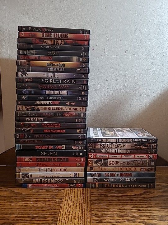Lot Of 88 Horror Films On DVD And Blu-ray