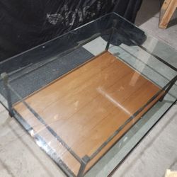 Coffee Table 3' x 4'  Big Heavy Glass Ethan Allan 