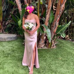 Rose gold Bridesmaid Dress 