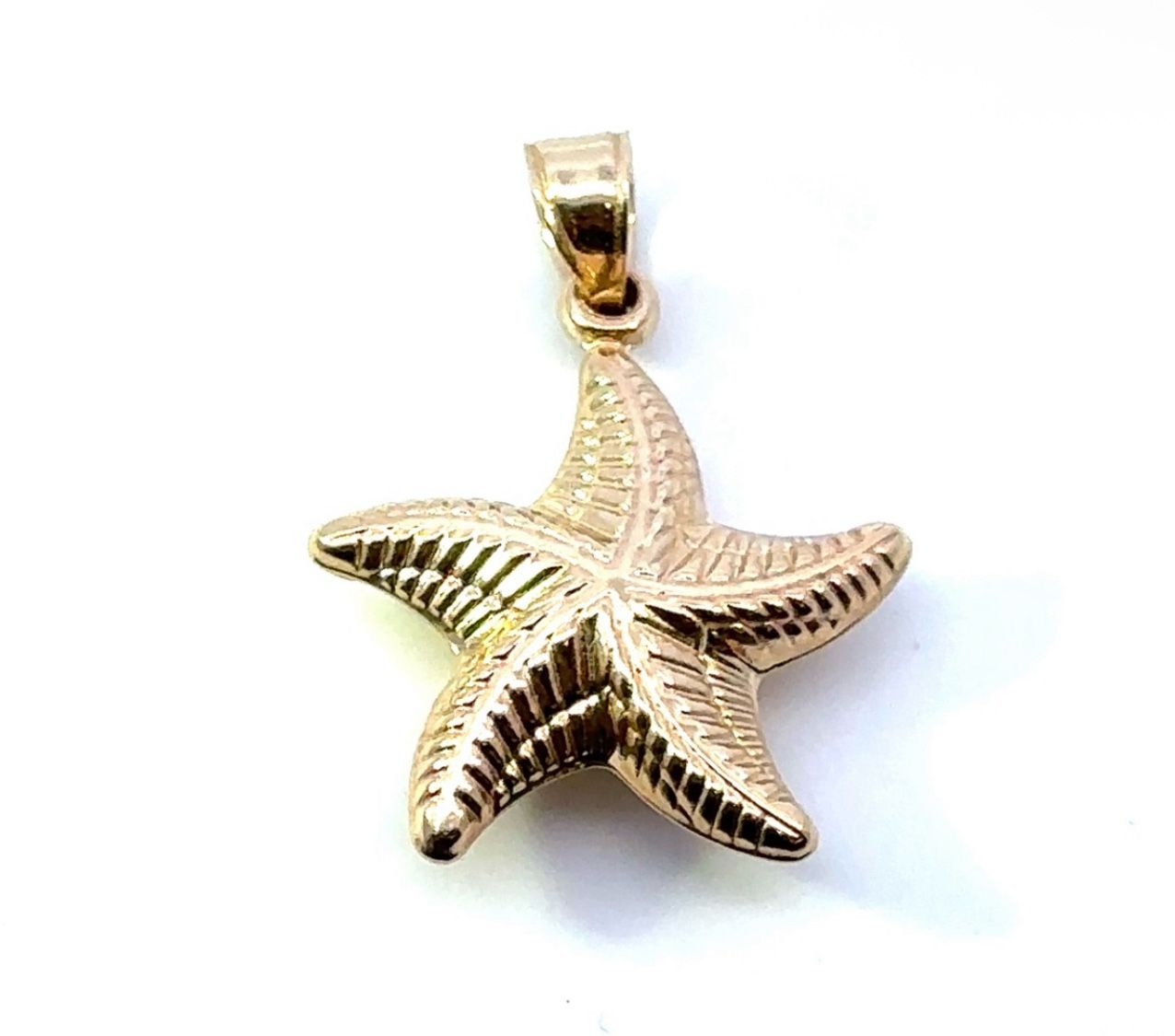 Woman’s Ladies 14k Yellow Gold Starfish Sea Star Charm Pendant For Necklace GP3095830