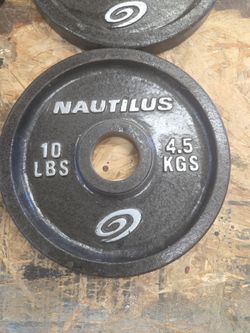 NAUTILUS 10lbs Olympic weights