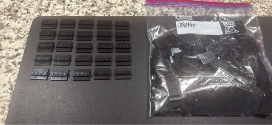 150+ Minifigure Baseplates (Non-LEGO Brand) + 25 1x4 Genuine LEGO plates to cover base plate studs