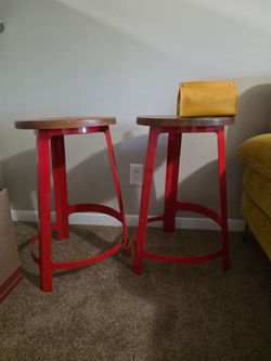 Set of 2 Industrial Bar Stools