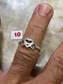 925 Sterling Silver Wedding Ring Size 10