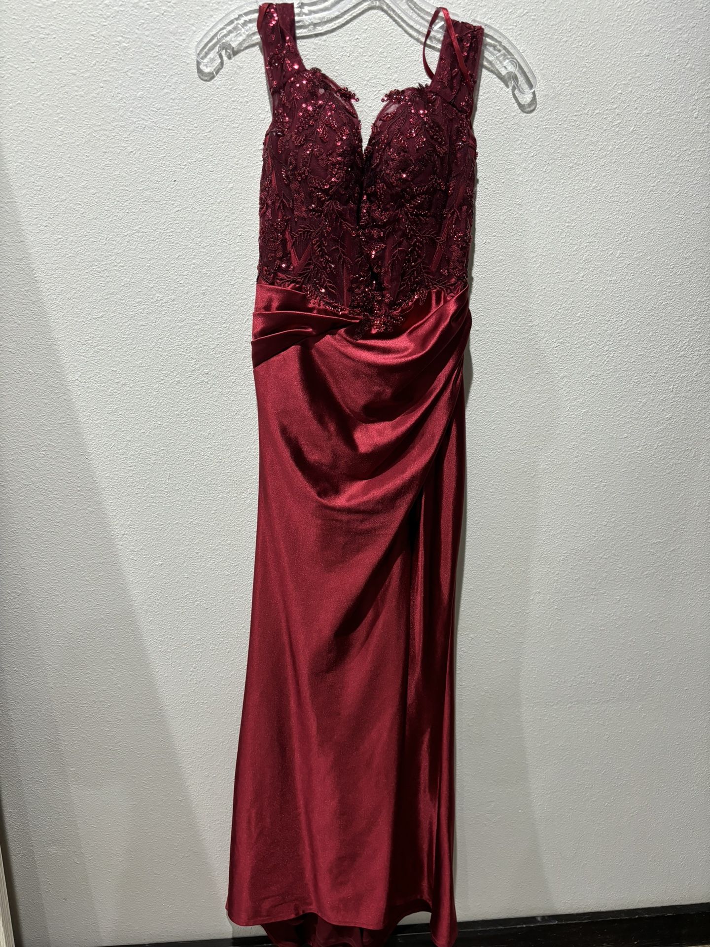 Prom Burgandy Gown