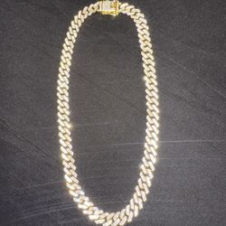 Gold Plated Iced Out Chain 20” New