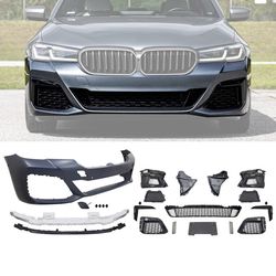 Fits 21-23 BMW G30 530i 540i M550 Style M Sport Front Bumper Cover Conversion PP