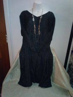 Elegant black dress plus size 2X