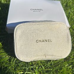 Chanel Makeup Pouch Blue Women Gift Regalos Mujer Valentine MRSP $120