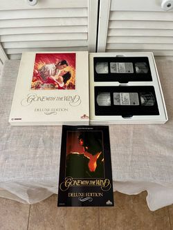 1992 Gone with the Wind Deluxe Edition 2 VHS Tapes Original Slipcase Box Booklet