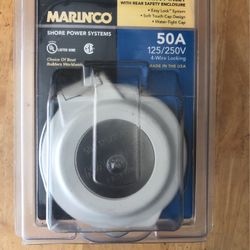 Marine 50A 125/250V Contoured Inlet