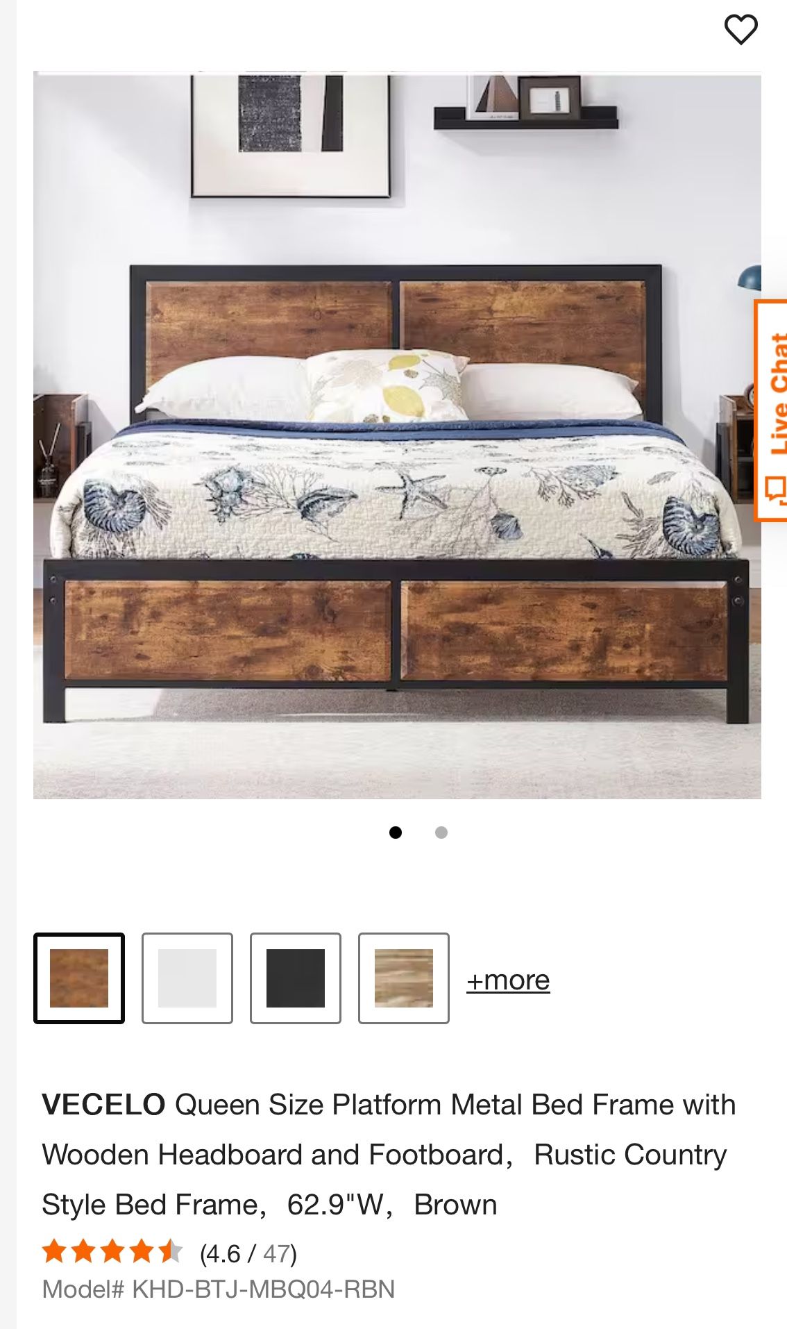 Queen Bed Frame And Tuft And Needle Mattress