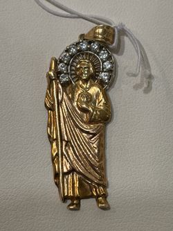 St Judas 14k gold pendant