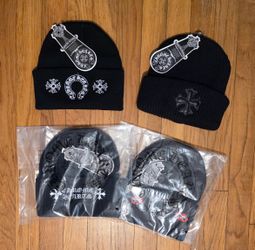 Chrome Hearts Black Beanies – Lot of 4