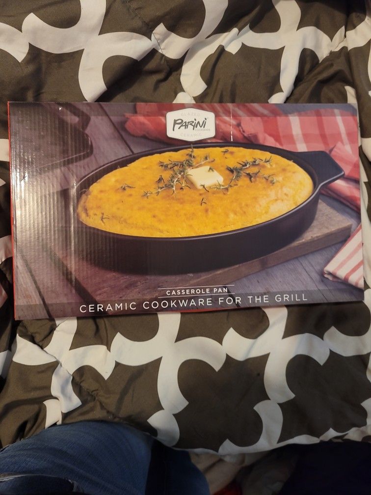 Parini Ceramic Casserole Pan For The Grill