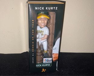 Nick Kurtz - Oakland Sacramento  Athletics 2025 AL Rookie Of The Year Bobblehead New in Box A’s R.O.Y